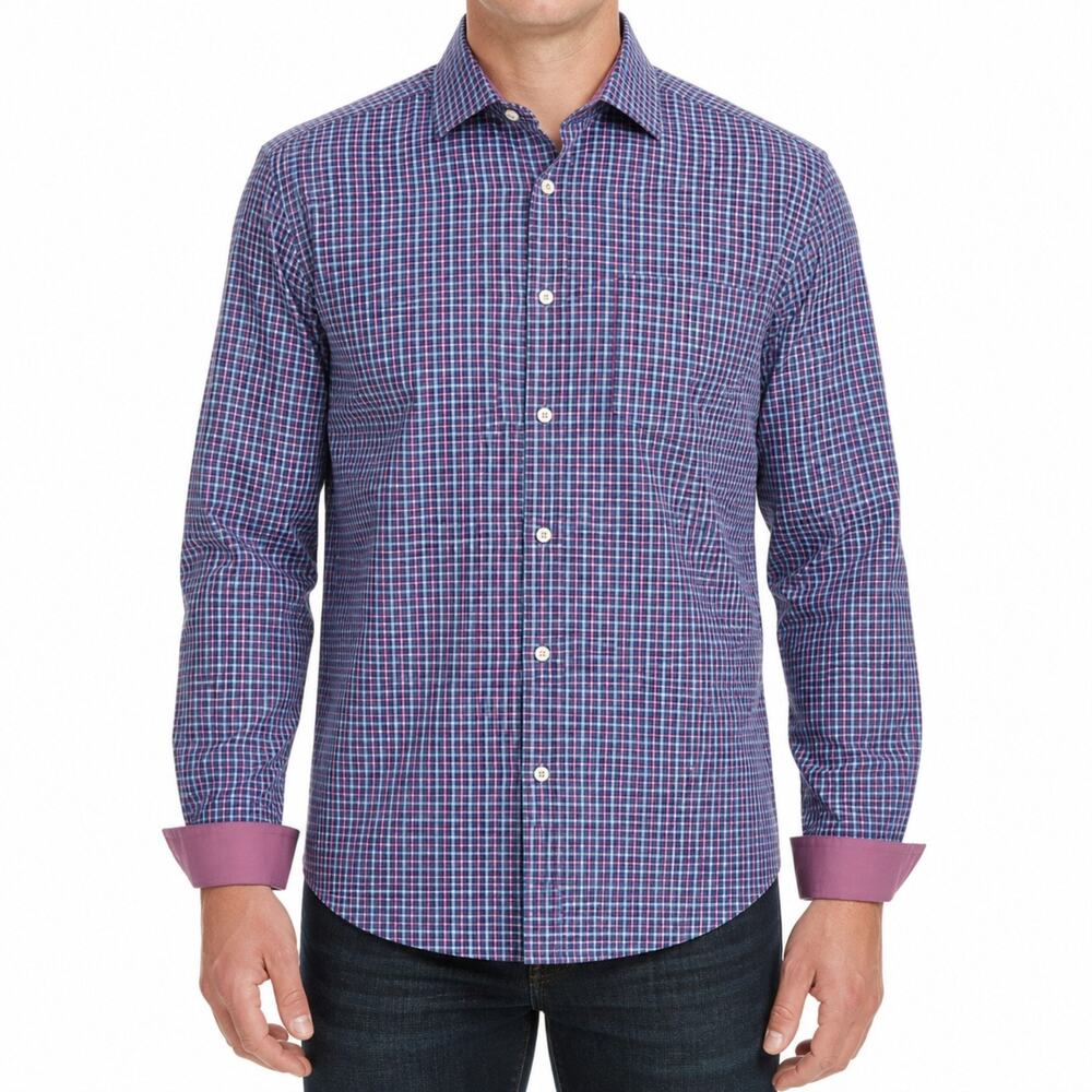 Original Penguin Shirt Mens 15.5 Medium Heritage Slim Fit Modern Plaid